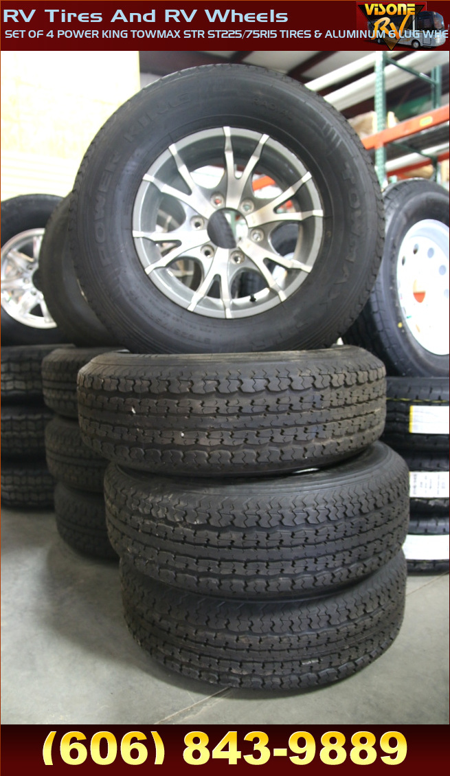 Towing Products SET OF 4 POWER KING TOWMAX STR ST225/75R15 TIRES