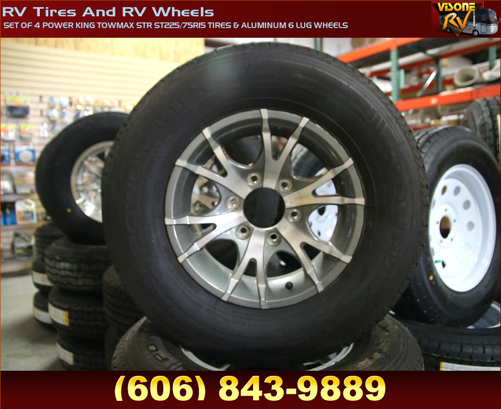 Towing Products SET OF 4 POWER KING TOWMAX STR ST225/75R15 TIRES