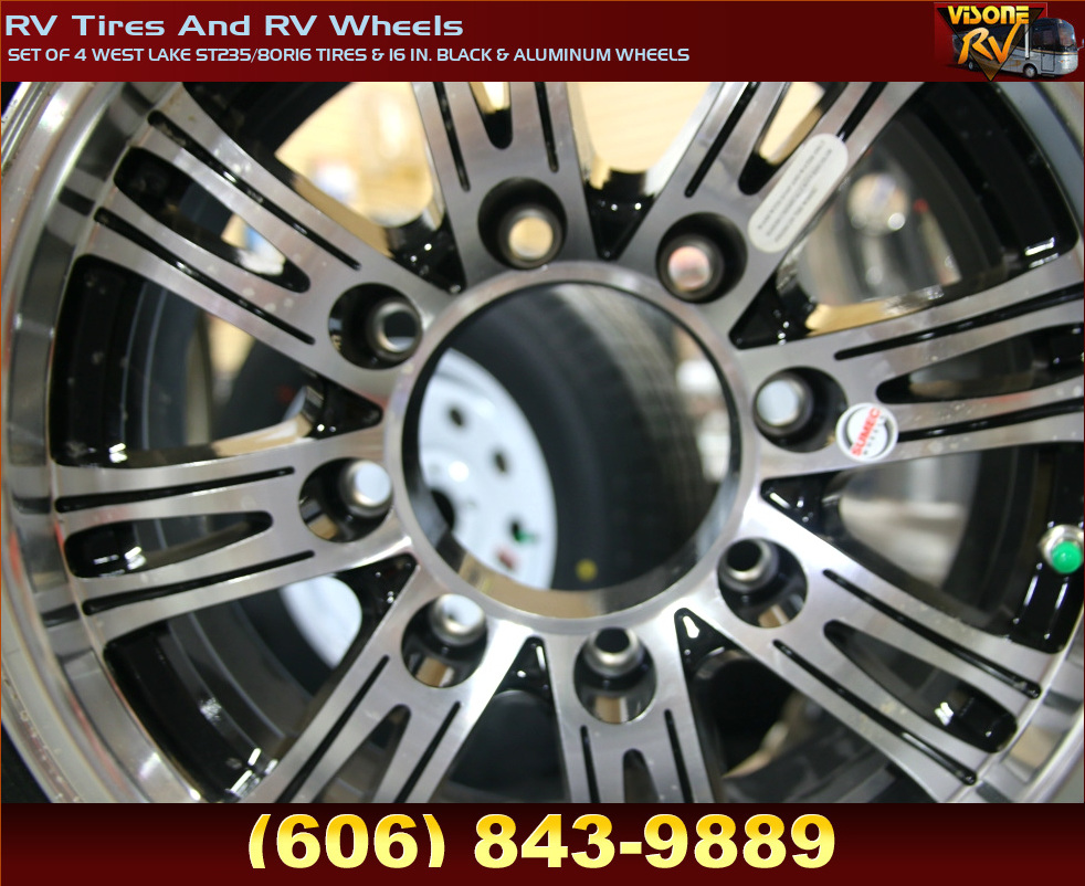 Towing Products SET OF 4 WEST LAKE ST235/80R16 TIRES & 16 IN. BLACK