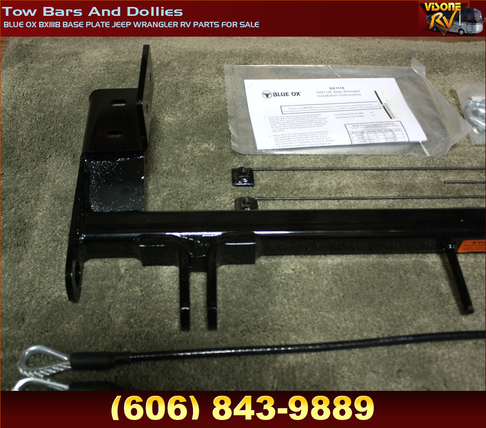 Towing Products BLUE OX BX1118 BASE PLATE JEEP WRANGLER RV PARTS FOR